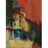 GWILYM JOHN BLOCKLEY (b.1921) 'At the corner of Quiet Street, Bath', signed, pastels, 29cm x 22cm