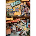 A COLLECTION OF DINKY AND MATCHBOX DIE CAST MODEL CARS some boxed and some play sets such as the