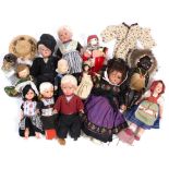 A SMALL COLLECTION OF VARIOUS DOLLS to include two dolls dressed as Dutch children and others