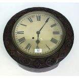 A 19TH CENTURY AMERICAN DIAL CLOCK the dial 31cm diameter