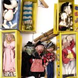 A COLLECTION OF BOXED AND UNBOXED PELHAM PUPPETS to include Caterpillar, Donkey, Cinderella etc. ( a