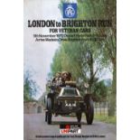 FOUR VINTAGE POSTERS for the RAC London to Brighton run for veteran cars 1972, approximately 51cm