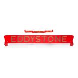 A LOCOMOTIVE NAME PLATE from a Southern Pacific locomotive 34028 Eddystone 175.5cm wide The