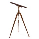 A LARGE 19TH CENTURY GILBERT & CO OF LONDON IMPROVED SEA TELESCOPE with mahogany grip on large