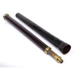 A LATE 19TH CENTURY SINGLE DRAWER TELESCOPE with newly veneered grip, unsigned, possibly Dolland &