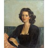 MID 20TH CENTURY CONTINENTAL SCHOOL portrait of Yoma Watson, oil on canvas, signed with initials SD,