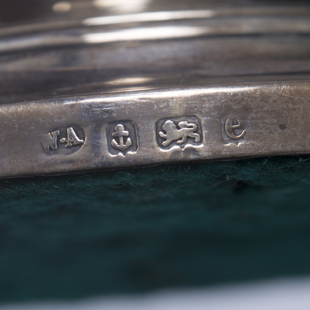 A PAIR OF SILVER DWARF CANDLESTICKS of cylindrical form on stepped spreading circular bases, with - Image 2 of 2