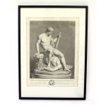 AN ANTIQUARIAN ETCHING AFTER RAFFAELLO MORGHEN after a drawing by Bonaventura Salesa 'Theseus and