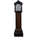 AN EARLY 20TH CENTURY OAK CASED LONG CASE CLOCK by Tempus Flight, the dial marked Miller,