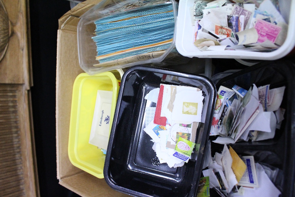 THREE BOXES OF LOOSE STAMPS packets, First Day covers, presentation packs, stock books and old - Image 2 of 3