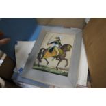 A MIXED LOT OF PRINTS AND ENGRAVINGS to include Bluck after Baker - 'The White Horse and the