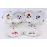 A MEISSEN PORCELAIN PART DESSERT SERVICE consisting of two oval entree dishes and six plates