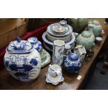 A COLLECTION OF MID 19TH CENTURY AND LATER CHINESE AND JAPANESE CERAMICS to include an Imari