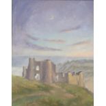 CLARENCE WHAITE (1895 - 1978) Evening, Pennard Castle, oil on canvas, unsigned, 45cm x 34cm with