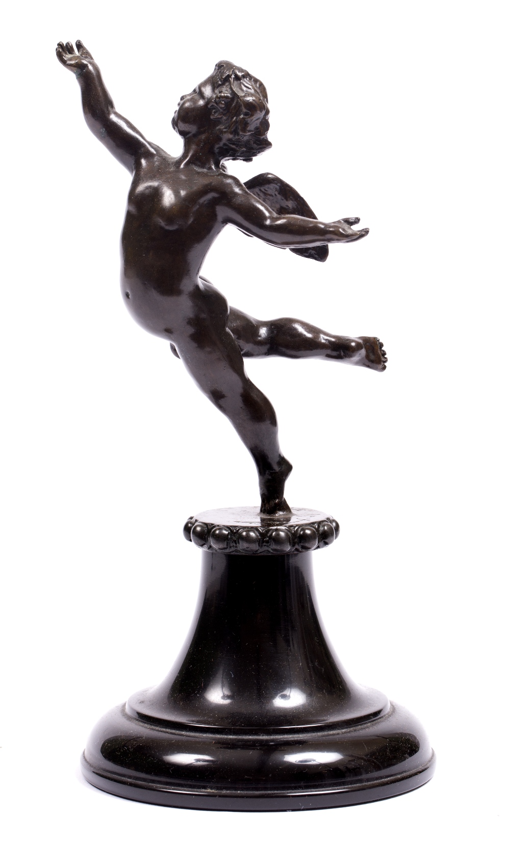 A 20TH CENTURY BRONZE SCULPTURE of a Cherub, indistinctly signed, Limited Edition out of 3/150 on