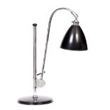 ROBERT DUDLEY BEST, A BESTLITE BL1 with black painted shade and circular spreading base 54cm high (