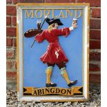 A MORLAND BREWERY ABINGDON GLAZED PLAQUE OR WALL INSERT 47cm wide x 64cm high