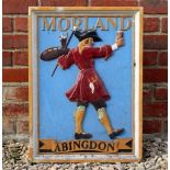 A MORLAND BREWERY ABINGDON GLAZED PLAQUE OR WALL INSERT 47cm wide x 64cm high