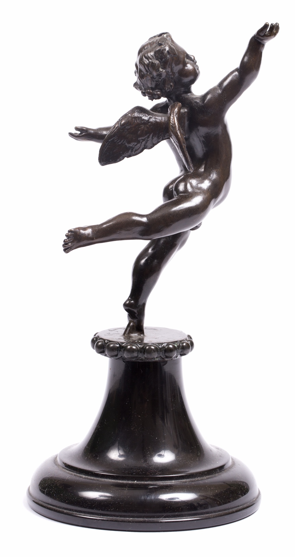 A 20TH CENTURY BRONZE SCULPTURE of a Cherub, indistinctly signed, Limited Edition out of 3/150 on - Image 2 of 3