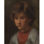 EARLY 20TH CENTURY ENGLISH SCHOOL 'Child's Portrait', unsigned, oil on canvas in painted gilt frame,