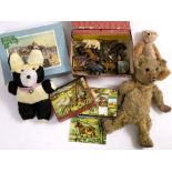 A QUANTITY OF VINTAGE TOYS to include John Hill & Co lead farm animals, Britains lead animals