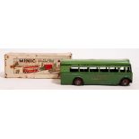 A MINIC TOYS TIN CLOCKWORK GREEN LINE LONDON TRANSPORT SINGLE DECK BUS heading for Dorking, 18cm