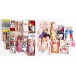 A QUANTITY OF MID TO LATE 20TH CENTURY DOLLS to include a Cindy and a Barbie doll