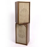 A PAIR OF TANNOY TEAK VENEERED SPEAKERS LSU/HF/3LZ serial numbers 037070 and 038227, c.1960's,