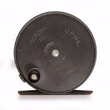 A MID 20TH CENTURY HARDY BROTHERS LTD., 4 1/4 INCH 'PERFECT' FLY REEL stamped with makers name and