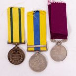 A GROUP OF THREE MEDALS to include a long service and good conduct medal, a Khedive's Sudan medal