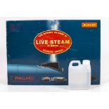 A HORNBY 00 GAUGE MALLARD LIVE STEAM TRAIN SET seemingly unused in original packaging and with all