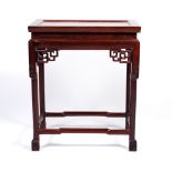 A Chinese hardwood urn table early 20th Century 51cm across x 60cm high