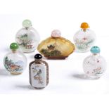 A collection of six Chinese snuff bottles 20th Century