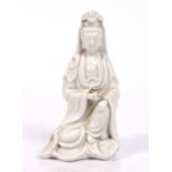 A Chinese Dehua figure of a seated Guanyin 19th Century or earlier 18.5cm
