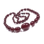 Necklace of graduated bead form 106cm long approx