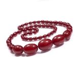 Necklace single strand graduated bead necklace approximately 70cm long