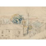 John Albert Cooper (1894-1943) Wharfedale signed in pencil (lower right) pencil and crayons