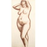 Bernard Meninsky (1891-1950) Standing Nude signed (lower left) chalk 63cm x 31cm.