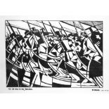 Christopher R. W. Nevinson (1889-1946) 'On the way to the Trenches' printed signature published in