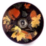 Jonathan Chiswell Jones (b.1944) 'Autumn Leaves' bowl painted potter's monogram and numbered '