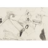 Julian Dyson (1936-2003) By Bissoe Garage, 1996 signed, dated and titled in pencil pencil on paper