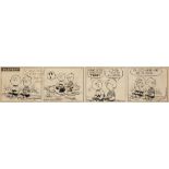 Charles Monroe Schulz (1922-2000) 'Peanuts' four panel comic strip featuring Charlie Brown and