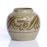 Agnete Hoy (1914-2000) Vase brushwork motifs impressed marks 15.5cm high.