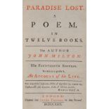 MILTON, John, 'Paradise Lost', Jacob Tonson London 1730, 14th. Ed. full boards, 16mo (17 x 10cm)