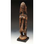 A BAMANA 'JO FIGURE' MALI, patinated carved wood, decorative incised patterns to front and back.