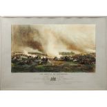 J.T. WILLMORE AFTER G. JONES 'The Battle of Waterloo', engraving, hand-coloured, 37 x 56cm