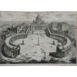 GIOVANNI BATTISTA PIRANESI 'Veduta dell 'insigne Basilica Vaticana coll'ampio Portico, e Piazza