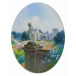 GIDEON FIDLER (1857-1942) 'Wilton House West Front', signed with monogram, oil on board, 23 x 17cm