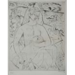 DAVID JONES (1895-1974) 'The Wounded Knight', etching, pencil signed in the margin, dated '30' and