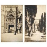 EDWARD MILLINGTON SYNGE (1860-1913) 'Doorway, Doges Palace, Venice', etching, pencil signed in the